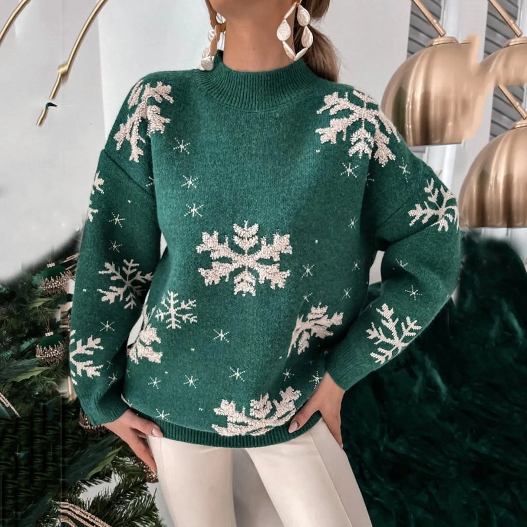 Drune | Strickpullover mit Schneeflockenprint