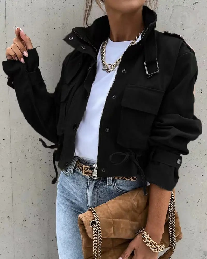 Drune | Modische Weinlese Damenjacke