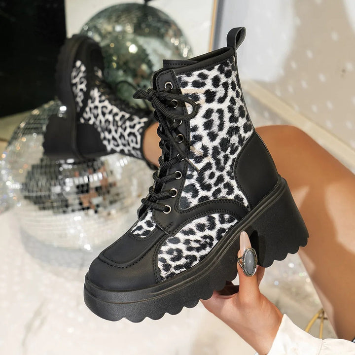Drune | Leopardenmuster Modestiefel für Frauen