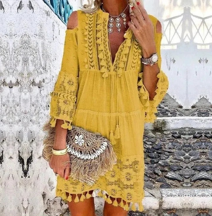 Drune | Mini Kleid mit Boho Spitze