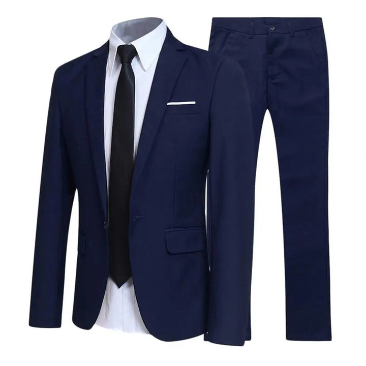 Drune | Locker Geschnittenes Anzug Satz mit Revers Blazer und Hose für Männer