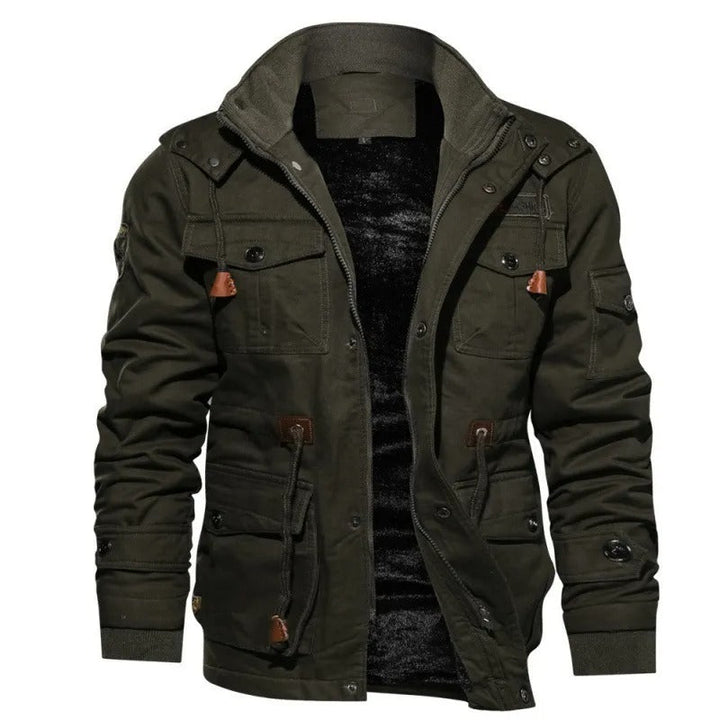 Drune | Stylische Cargojacke mit Kapuze für Herren
