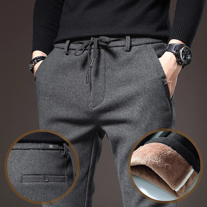 Drune | Männer Winter Fleece Warme Casual Hosen