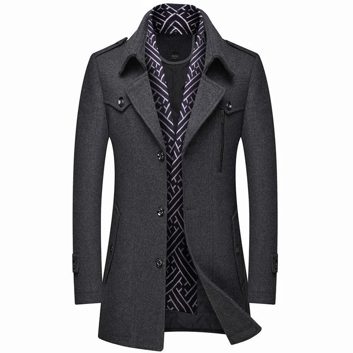Drune | Mid-Length Wollmischung Mantel - Doppelreiher - Elegante Winteroberbekleidung