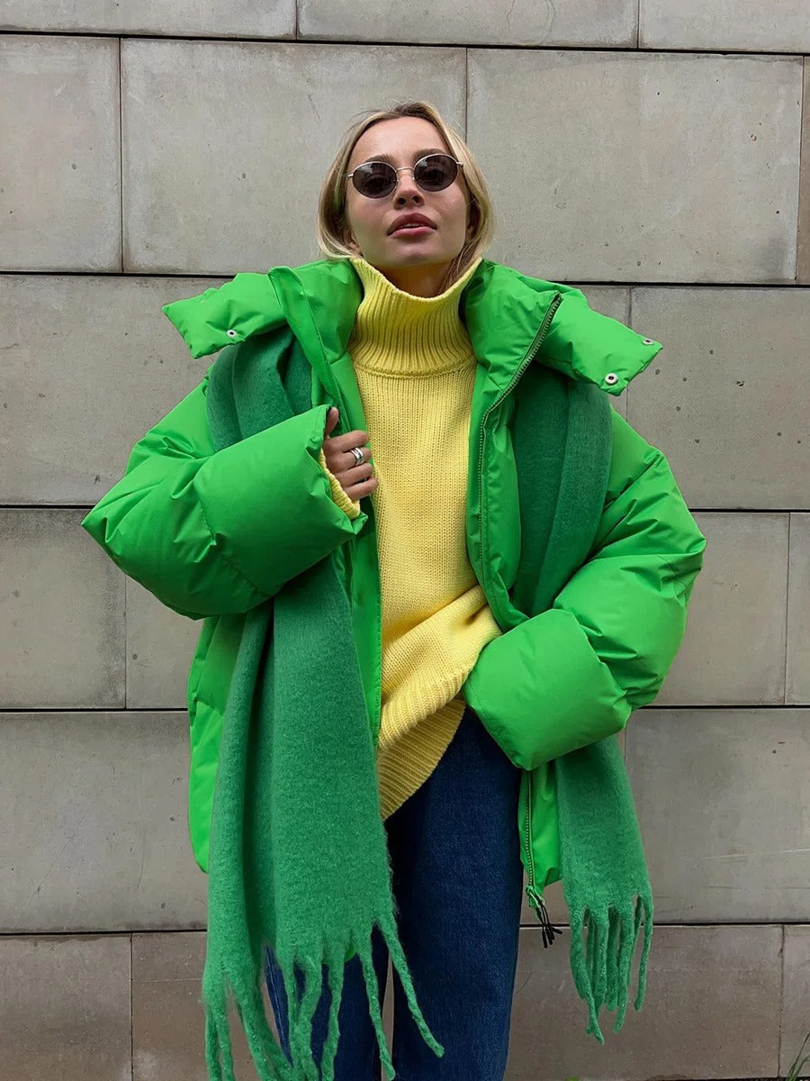 Drune | Kurze Jacke mit Kapuze und Innenfutter