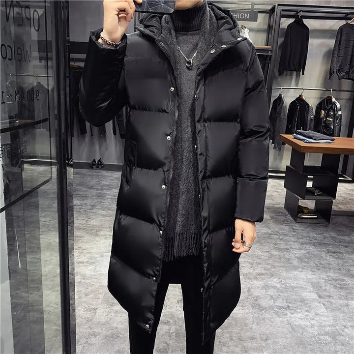 Drune | Herren Langer Steppmantel Mit Hohem Kragen Design
