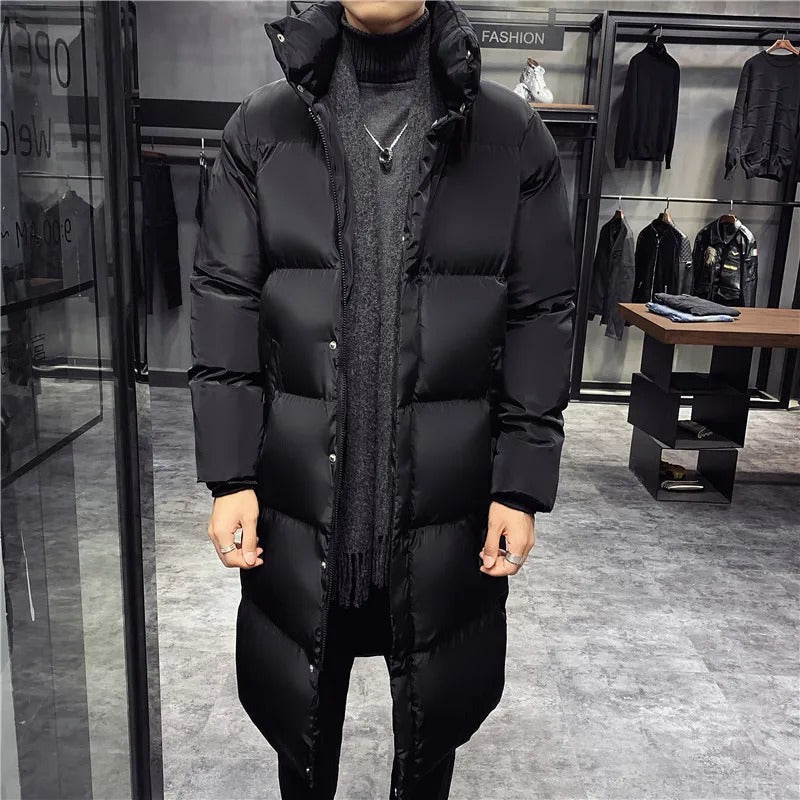 Drune | Herren Langer Steppmantel Mit Hohem Kragen Design