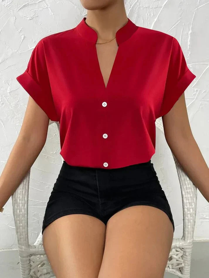 Drune | Elegantes V-ausschnitt Top Für Frauen