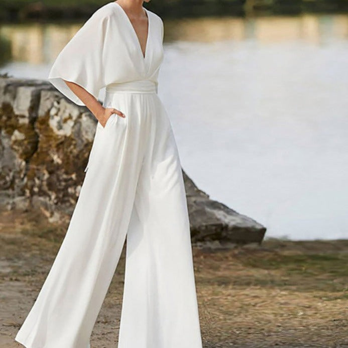 Drune | Jumpsuit mit weitem Ausschnitt für Frauen