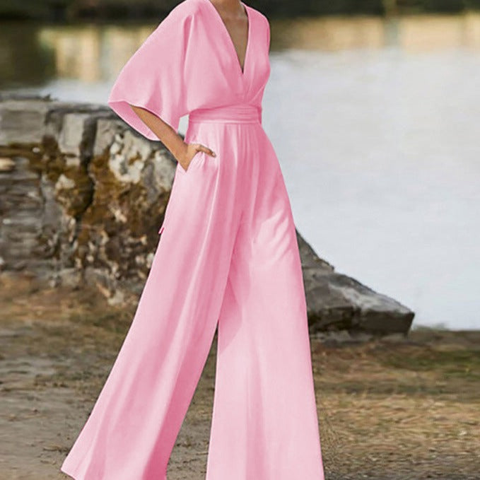 Drune | Jumpsuit mit weitem Ausschnitt für Frauen