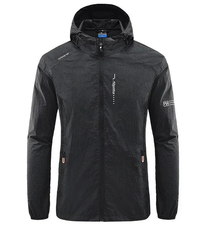 Drune | Herren Windbreaker Jacke - Voller Reißverschluss und Kapuze