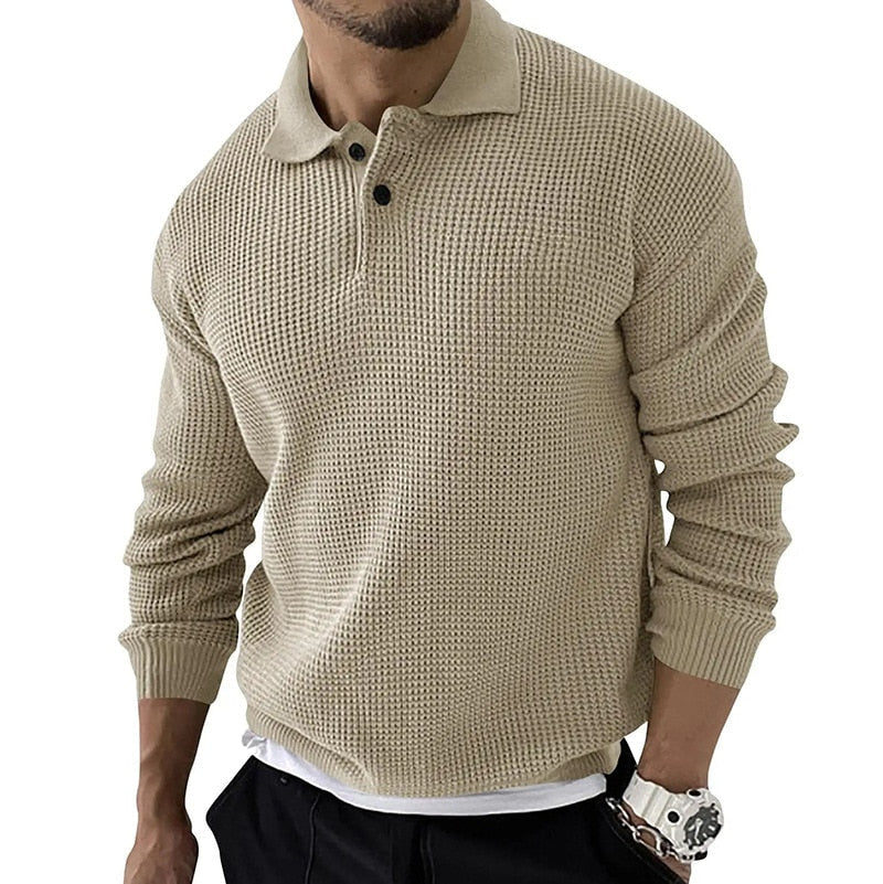 Drune | Polo - Langärmeliges Luxus-Poloshirt für Männer