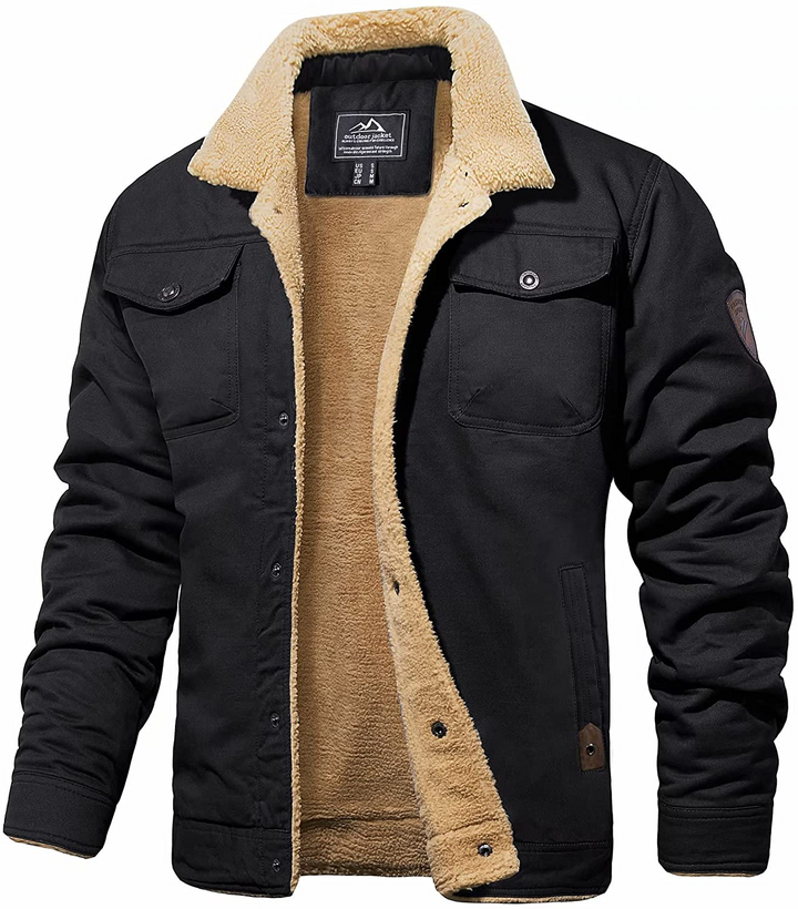 Drune | Winterjacke mit Sherpa-futter Wasserabweisend Warm und Robust