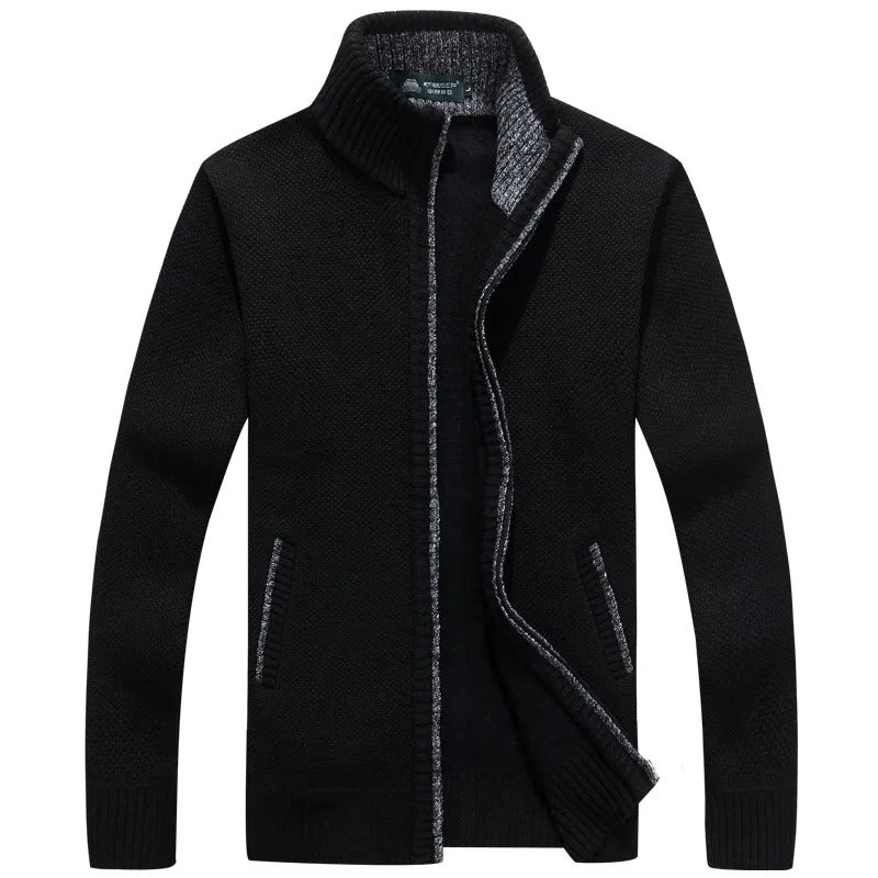 Drune | Strickjacke mit Karofutter Wollmischung Warm und Stilvoll