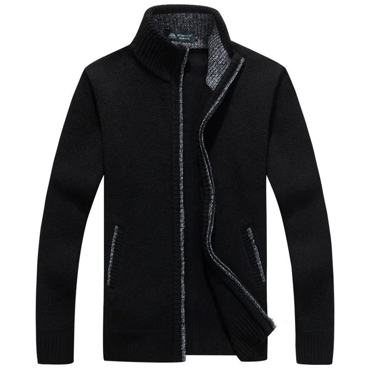 Drune | Strickjacke mit Karofutter Wollmischung Warm und Stilvoll