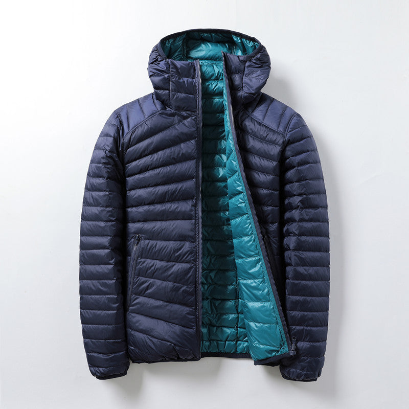 Drune | Leichte Daunenjacke mit Kontrastfutter Polyester Warm und Praktisch