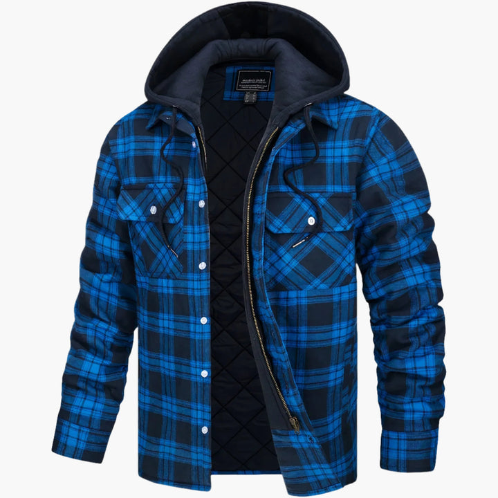 Drune | Winter Flanelljacke mit Kapuze - Modischer, Gefütterter Freizeitmantel für Herbst & Winter