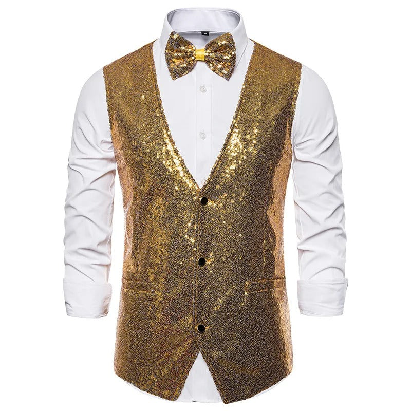 Drune | Party Glitter Herren Weste Für Die Feiertage