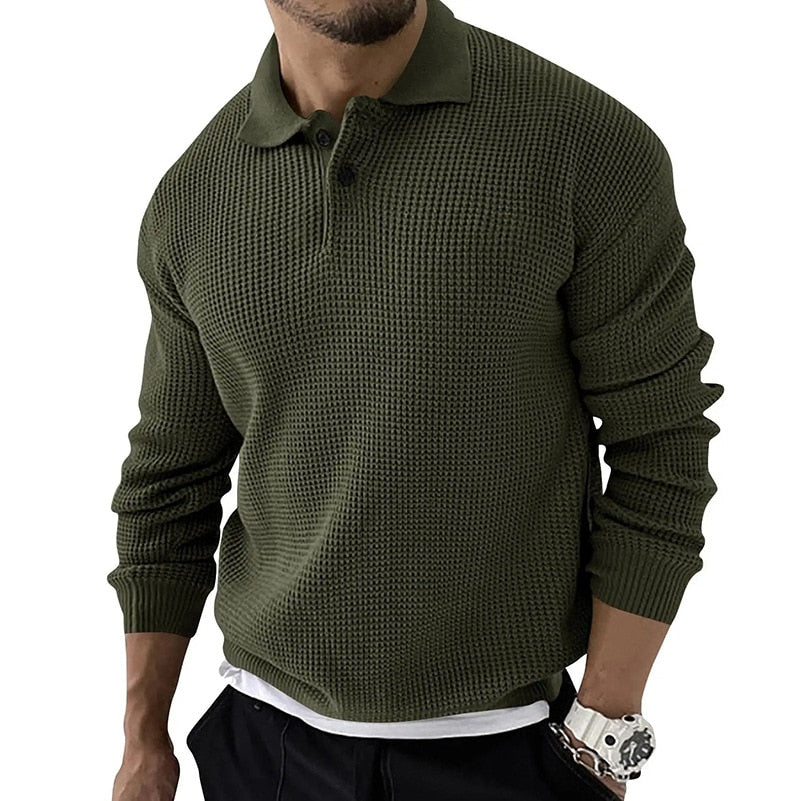 Drune | Polo - Langärmeliges Luxus-Poloshirt für Männer