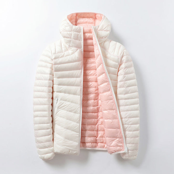 Drune | Leichte Daunenjacke mit Kontrastfutter Polyester Warm und Praktisch