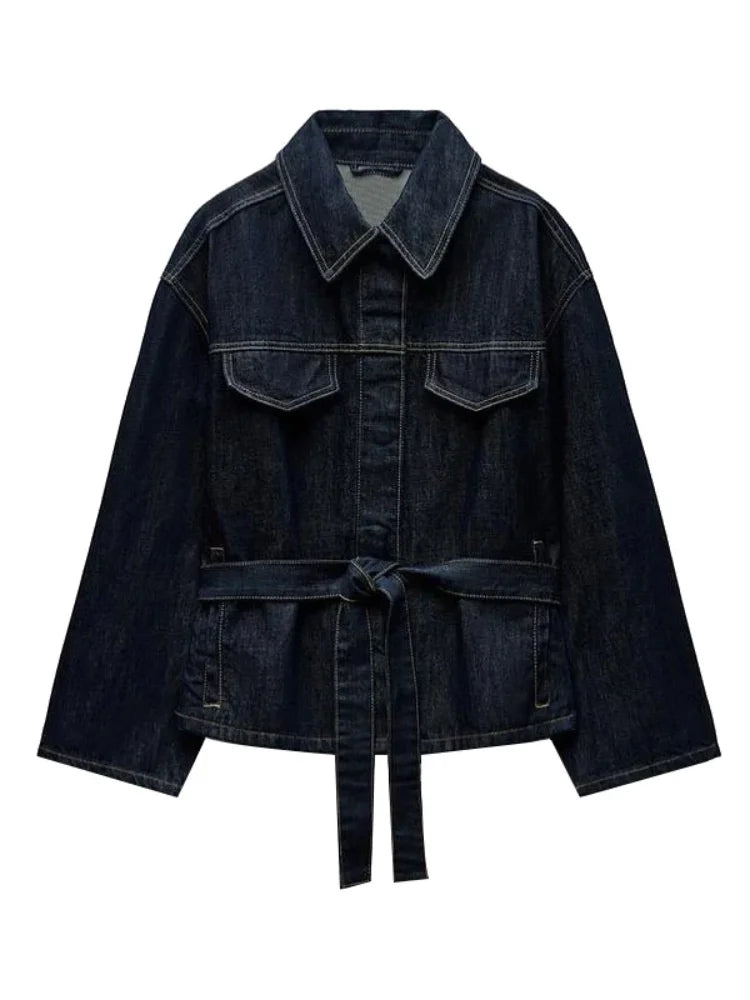 Drune | Ensemble mit taillierter Jacke und Jeanshose für Damen