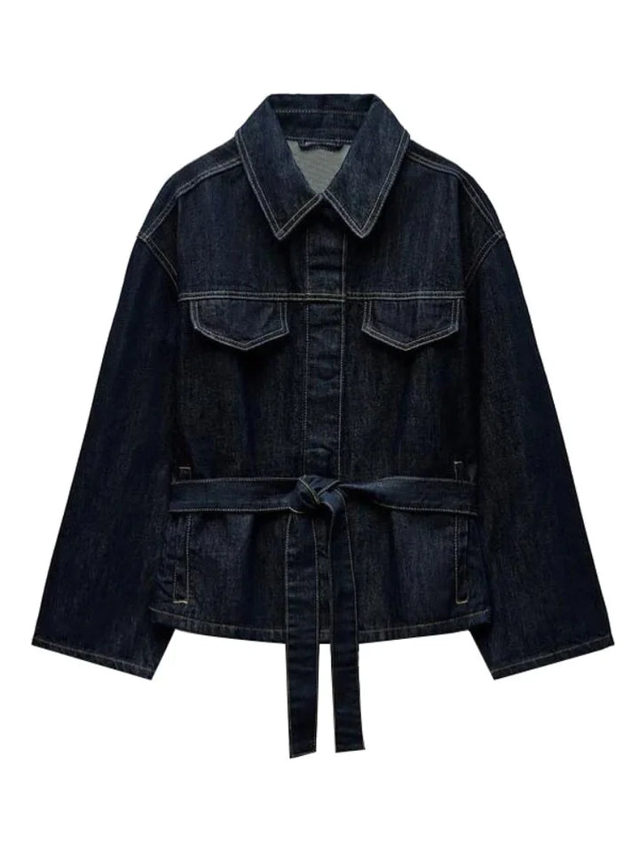 Drune | Ensemble mit taillierter Jacke und Jeanshose für Damen