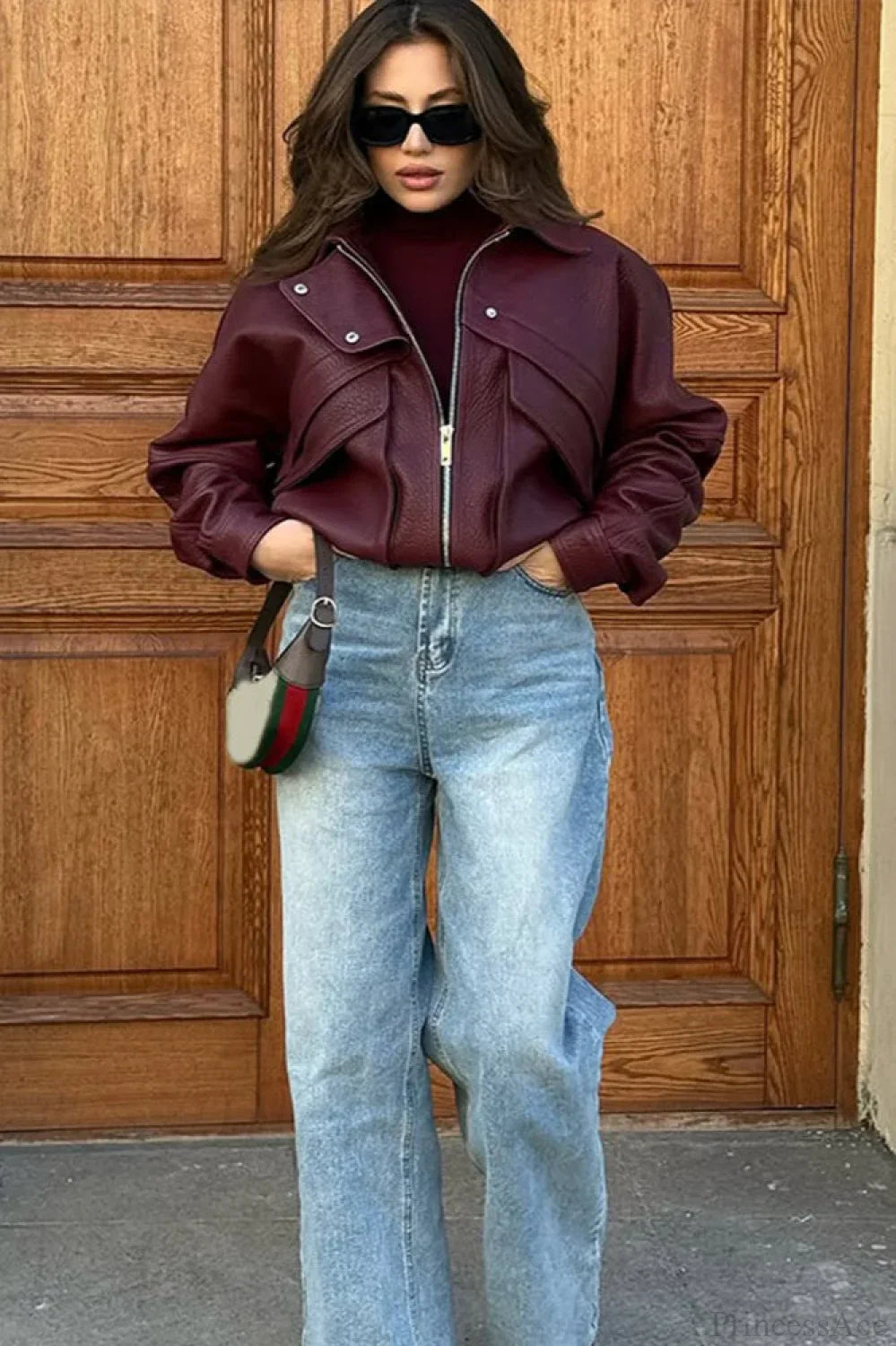 Drune | Lässige Revers lockere Wildlederjacke