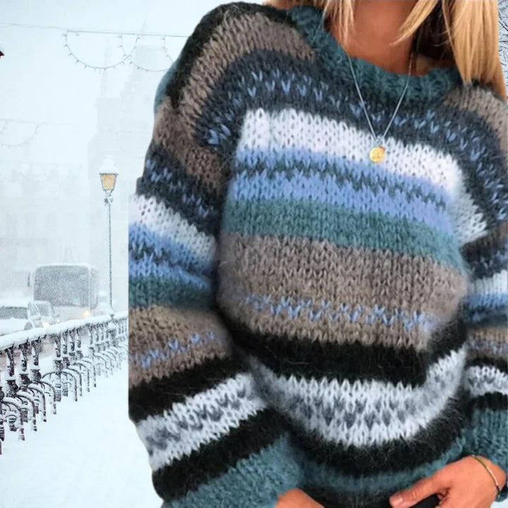 Drune | Vintage Handgestrickter Damenpullover