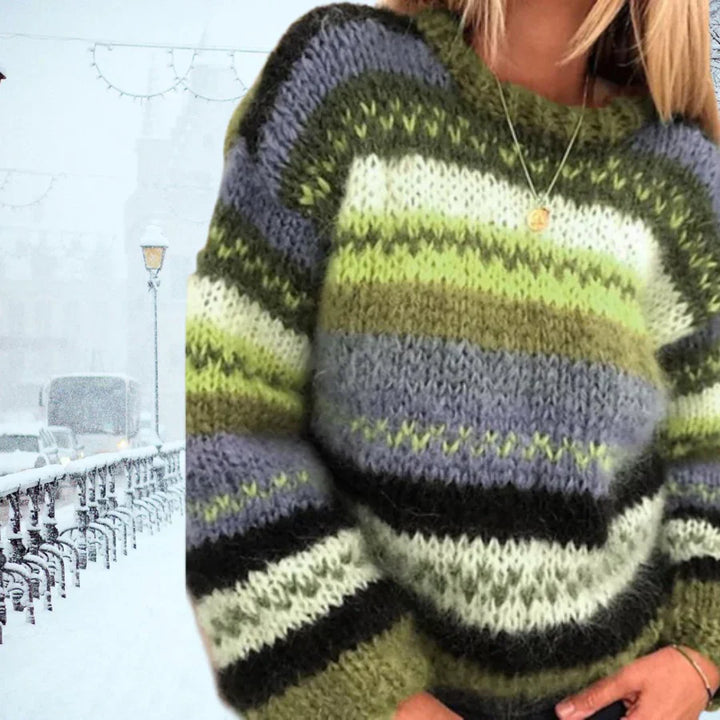 Drune | Vintage Handgestrickter Damenpullover