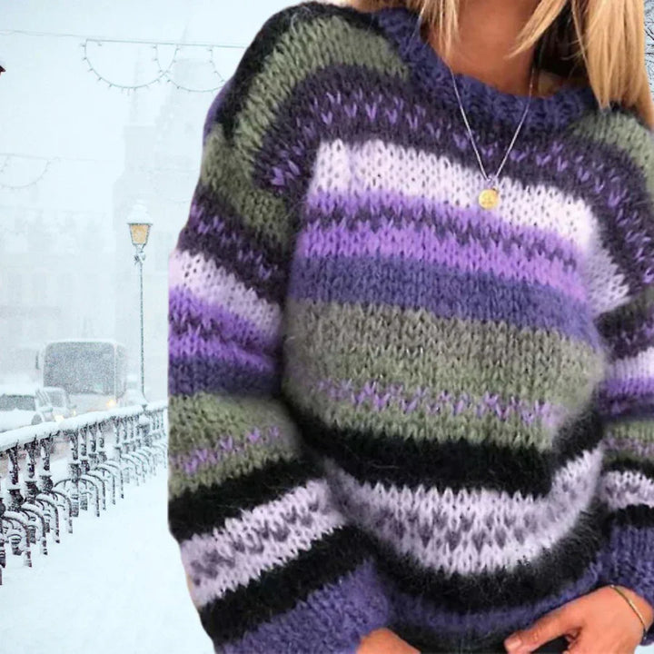 Drune | Vintage Handgestrickter Damenpullover