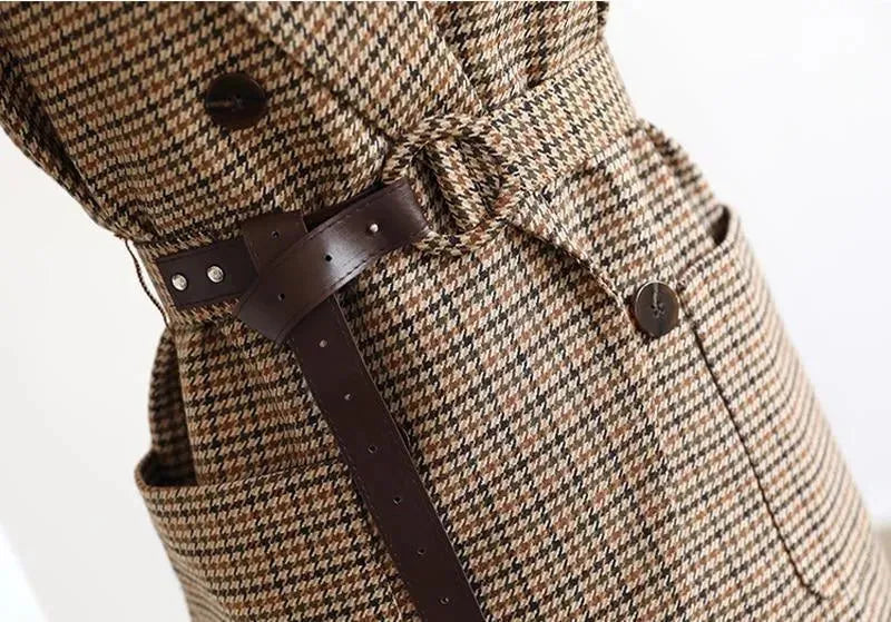 Drune | Vintage Hahnentritt Karos Blazer Damen - Vintage - Karos