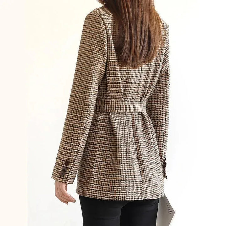 Drune | Vintage Hahnentritt Karos Blazer Damen - Vintage - Karos