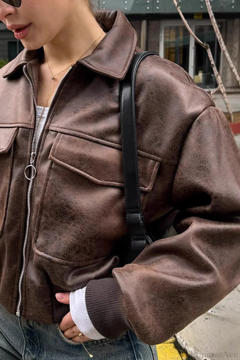 Drune | Maillard Bomber Reverslederjacke