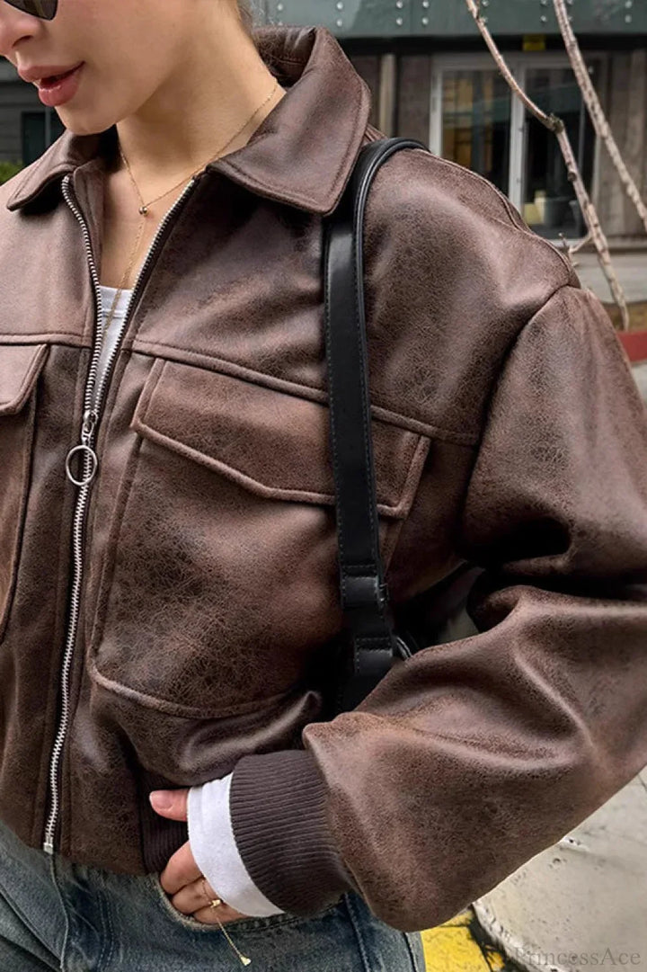 Drune | Maillard Bomber Reverslederjacke