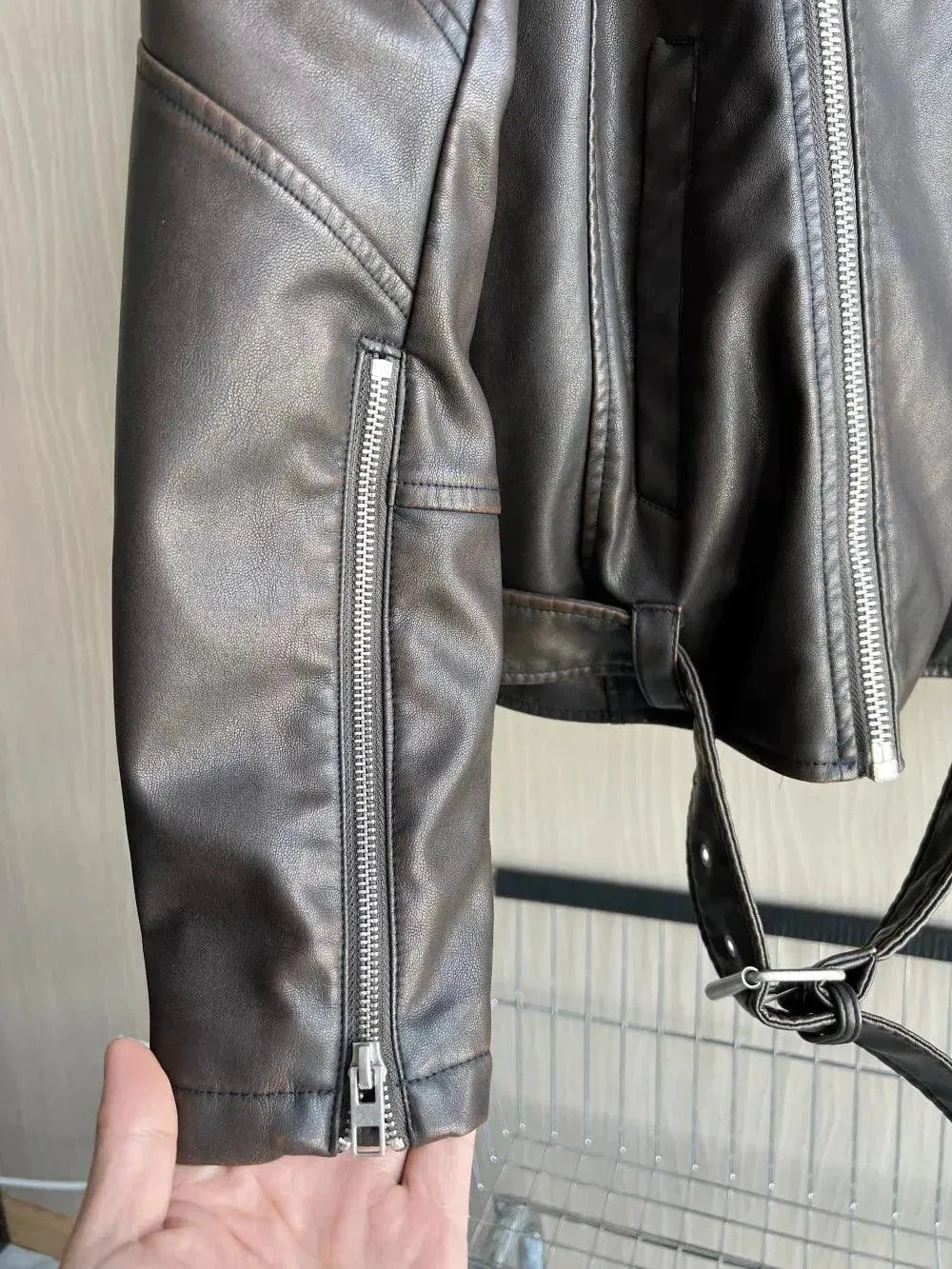 Drune | Vintage Herren Leder Bikerjacke