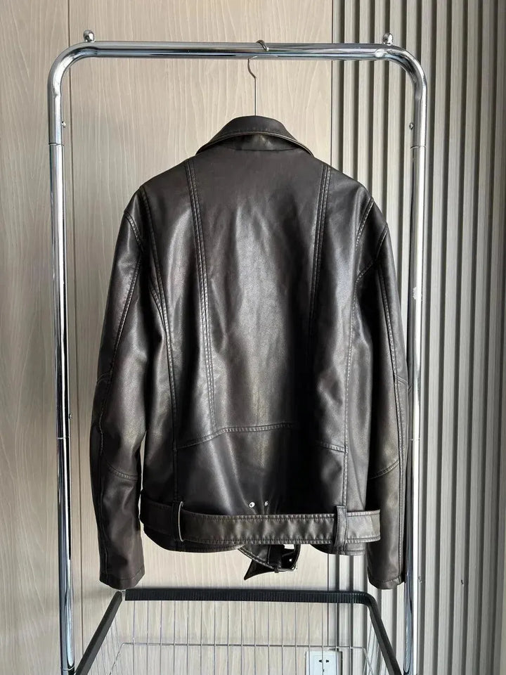 Drune | Vintage Herren Leder Bikerjacke