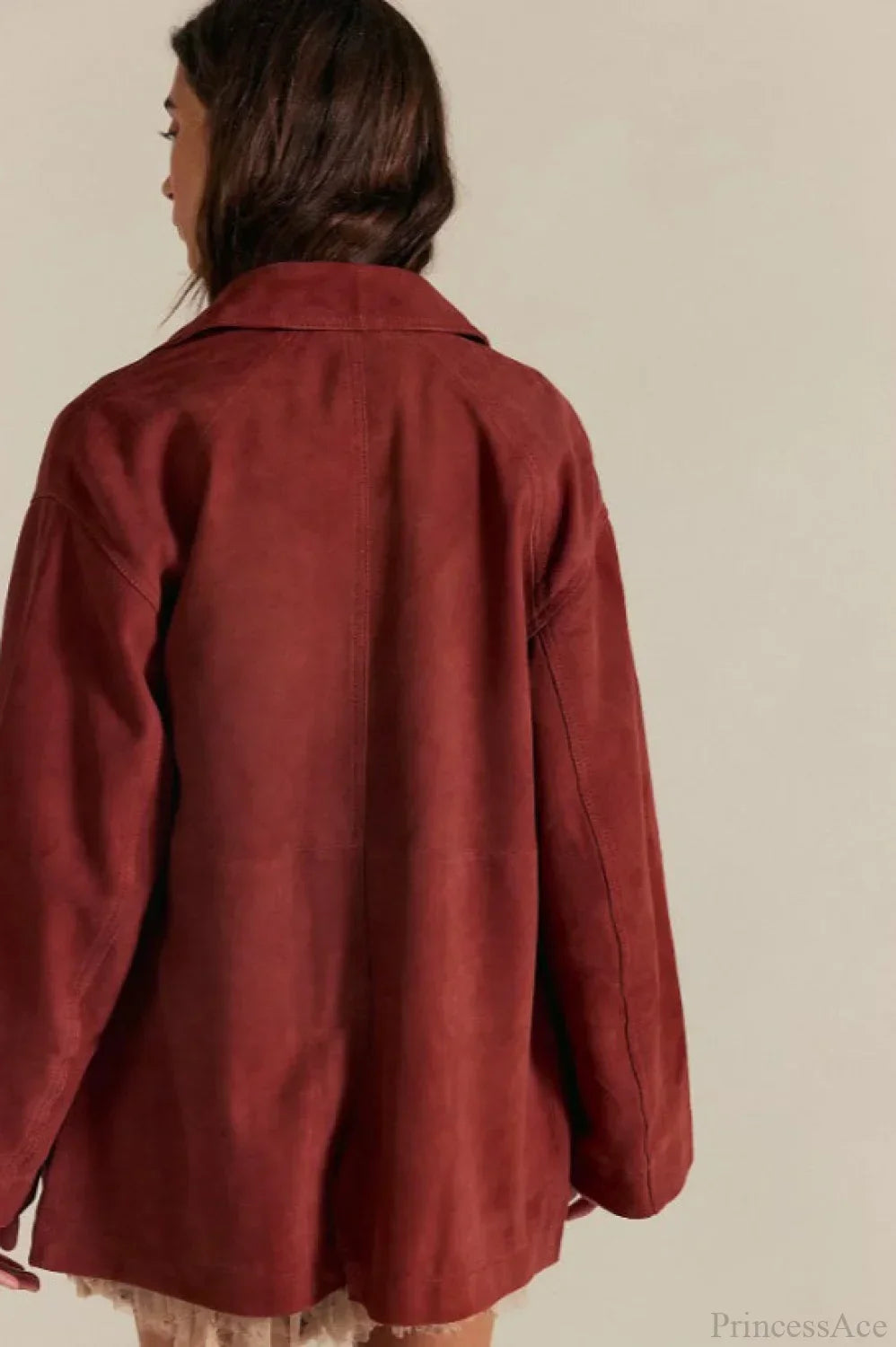 Drune | Schlichte Wildleder Einreiher-Jacke