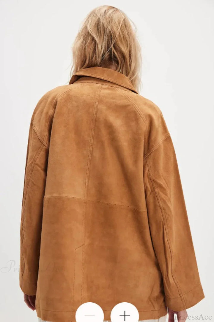 Drune | Schlichte Wildleder Einreiher-Jacke