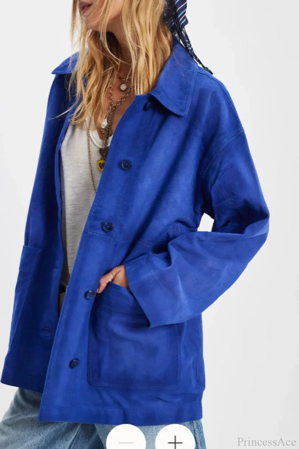 Drune | Schlichte Wildleder Einreiher-Jacke