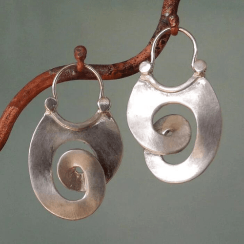 Drune | Spiral Silber Ohrringe