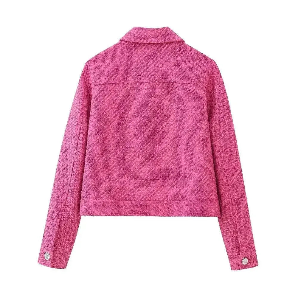 Drune | Vintage Frauen Gekürzte Tweedjacke
