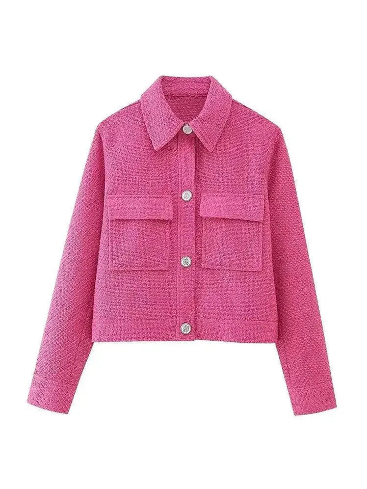 Drune | Vintage Frauen Gekürzte Tweedjacke