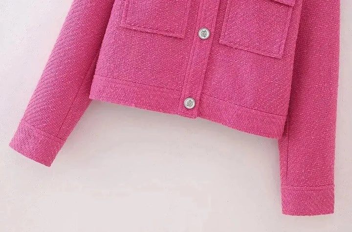 Drune | Vintage Frauen Gekürzte Tweedjacke