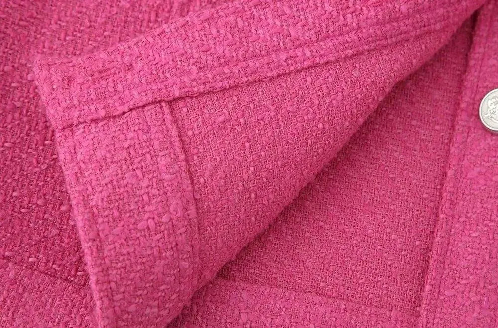 Drune | Vintage Frauen Gekürzte Tweedjacke