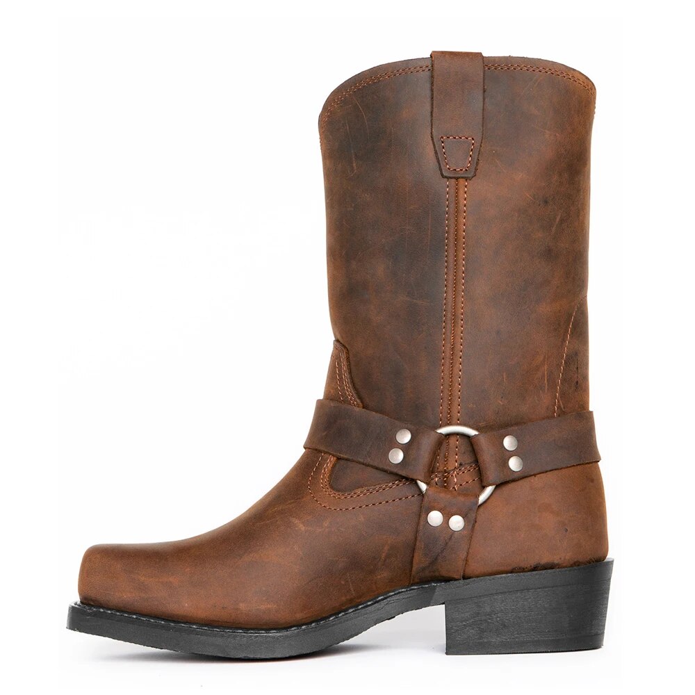 Drune | Kurzschaftstiefel mit Blockabsatz