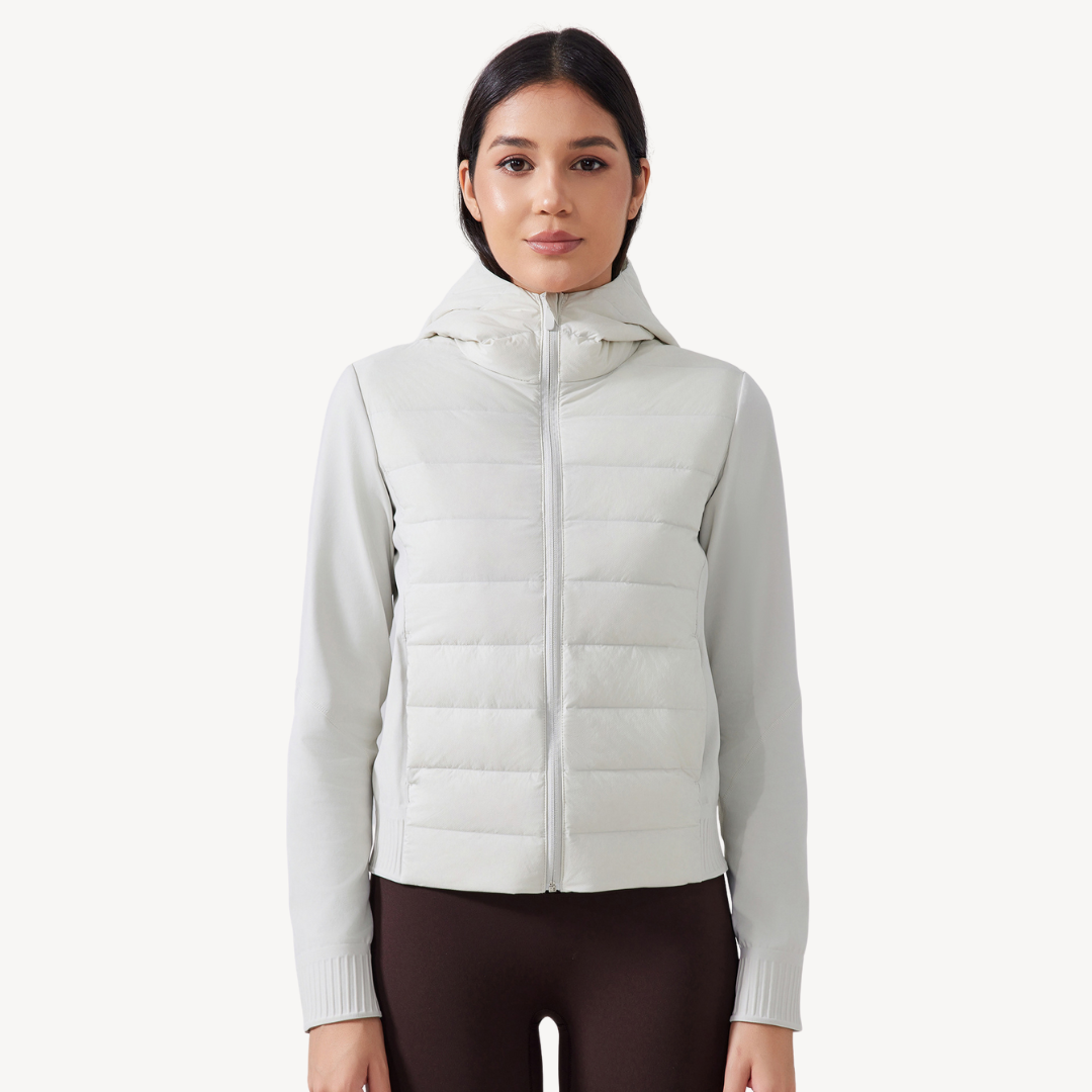 Drune | Damen Hybrid Puffermantel Hoodie Jacke