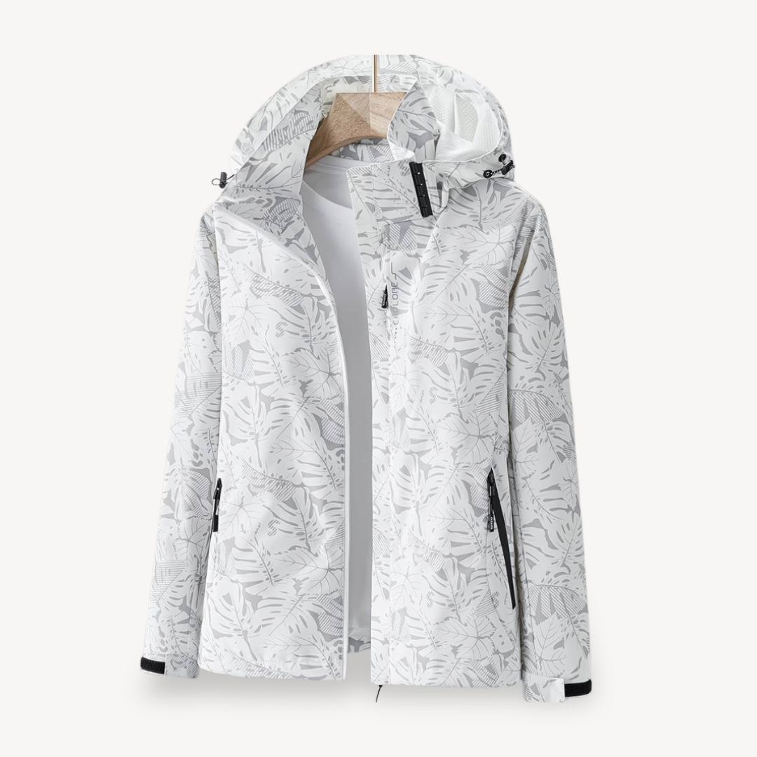 Drune | Blätterdruck wasserdichte Jacke für Frauen