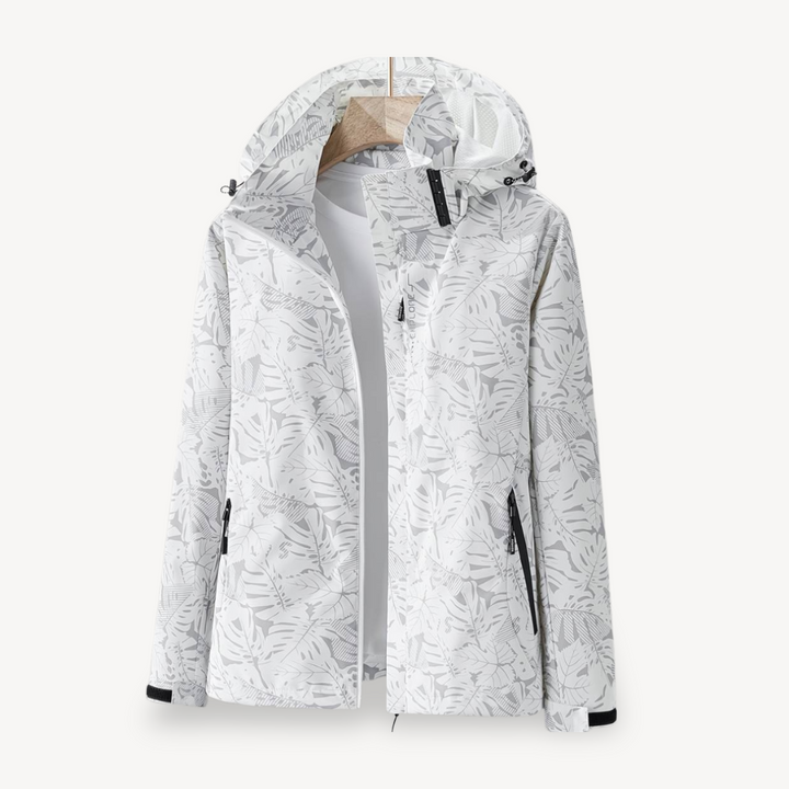 Drune | Blätterdruck wasserdichte Jacke für Frauen