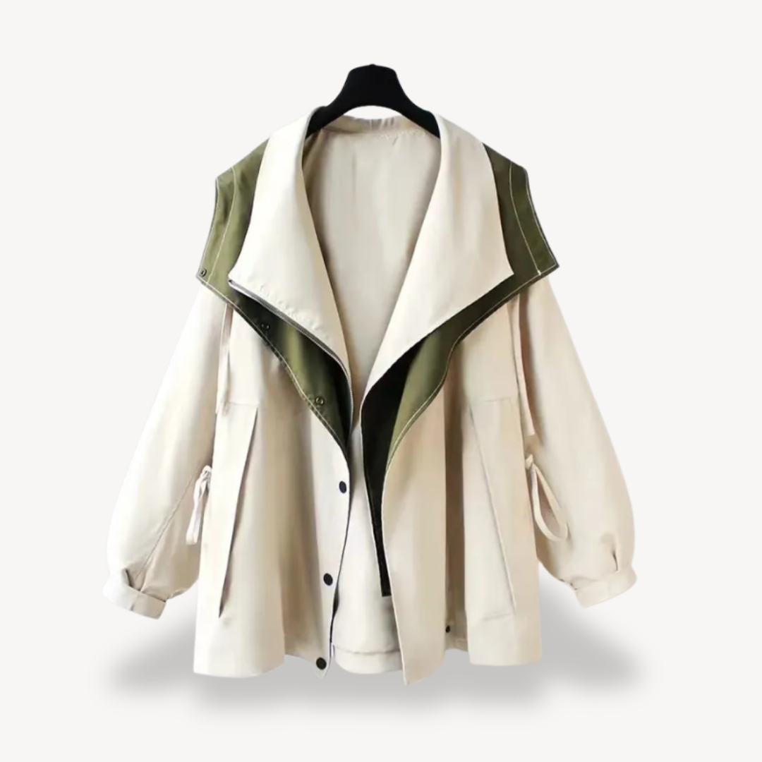 Drune | Colorblock Trenchcoat für Frauen