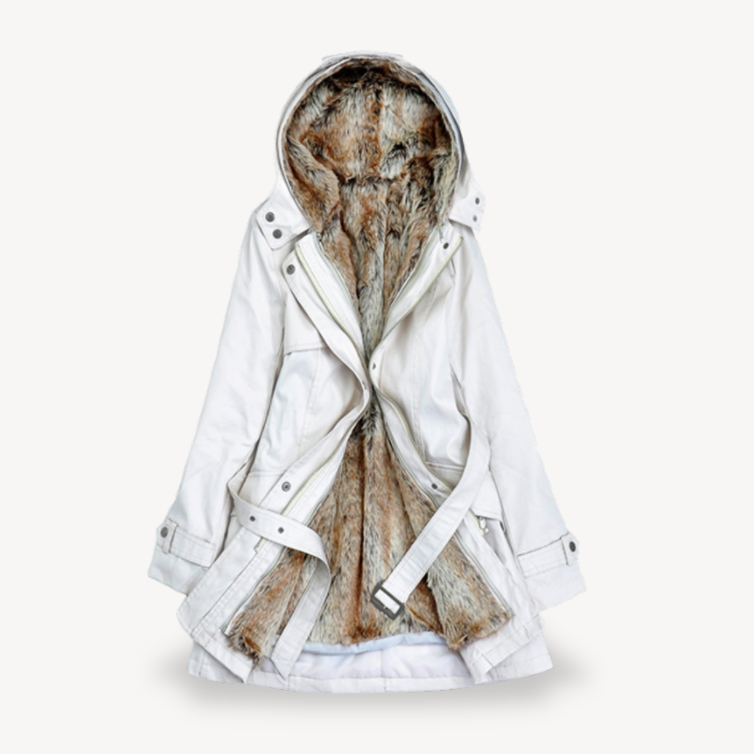 Drune | Damen Parka-Jacke mit Kunstfellfutter